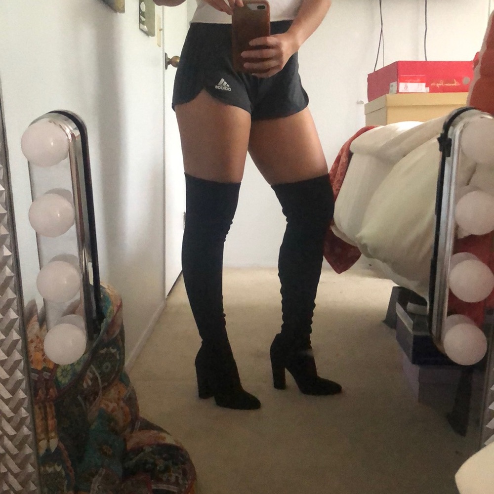 Thigh high Black Suede boots